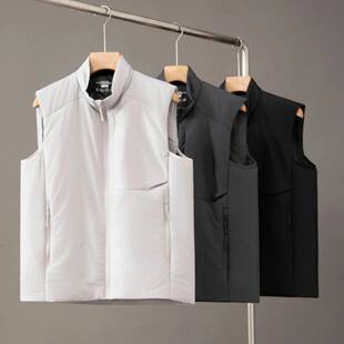 轻量化+科技棉充填+防泼水秋冬男士户外立领轻便保暖棉衣马甲背心