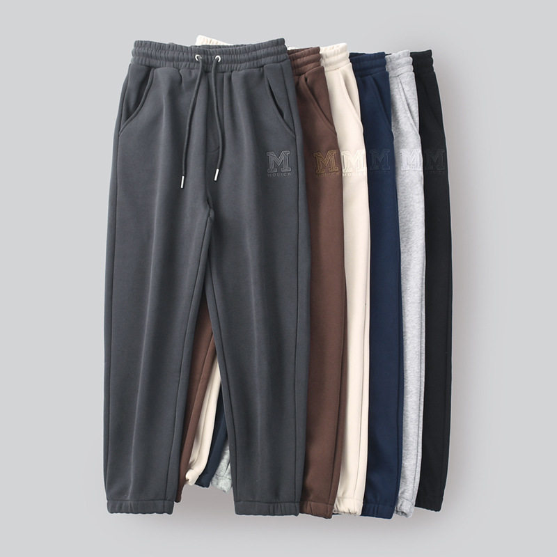 美式重磅碳素磨毛奥粒绒卫裤男秋冬束脚宽松加绒加厚保暖休闲裤子,男装,卫裤,淘宝优惠券,粉丝福利购,淘宝优惠卷