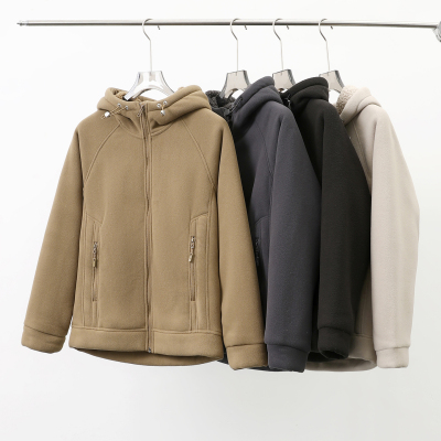 时尚开衫摇粒绒外套男士冬季保暖