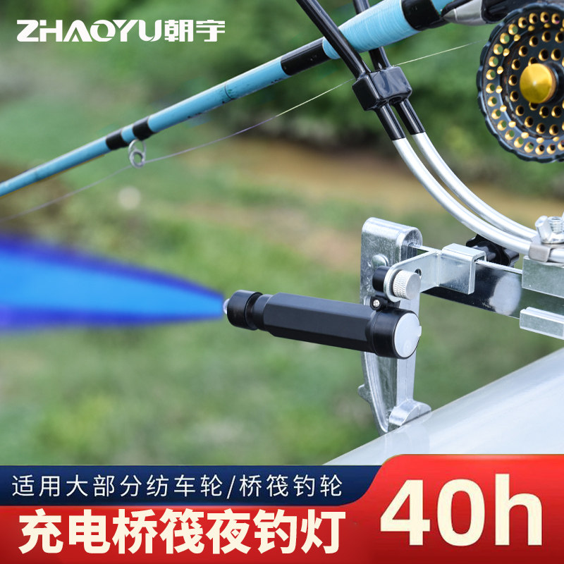 桥筏灯夜钓竿稍灯充m电筏钓专用灯杆梢钓鱼蓝光灯筏钓灯桥阀桥钓