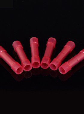 全绝缘快速接线端子BoV1.25中间对接管电线连接器管型冷压接头紫