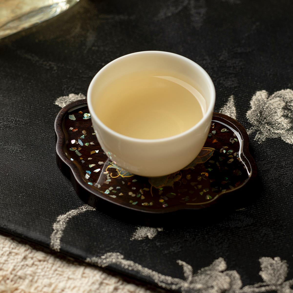 由至善物黑檀木蝴蝶如意杯垫实木壶垫隔热垫茶盘底座壶托干泡防烫
