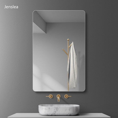 方形简约现代无框无光浴室镜