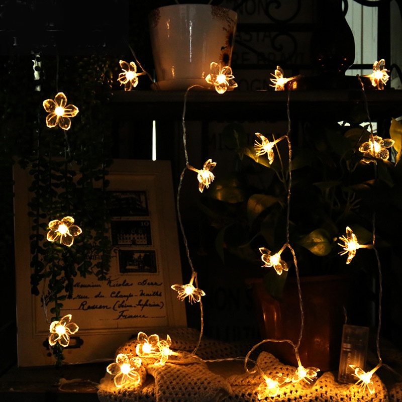 led莉花彩灯闪灯串灯户外满天星婚庆装饰灯圣诞灯酒吧小彩灯