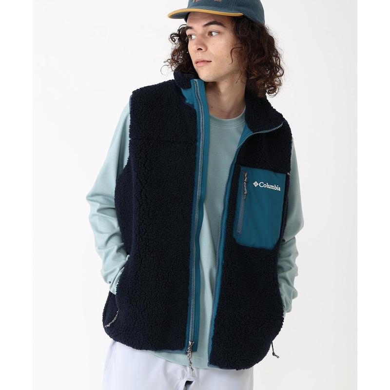 Columbia哥伦比亚男士抓绒背心防风透湿保暖抓绒衣立领无袖