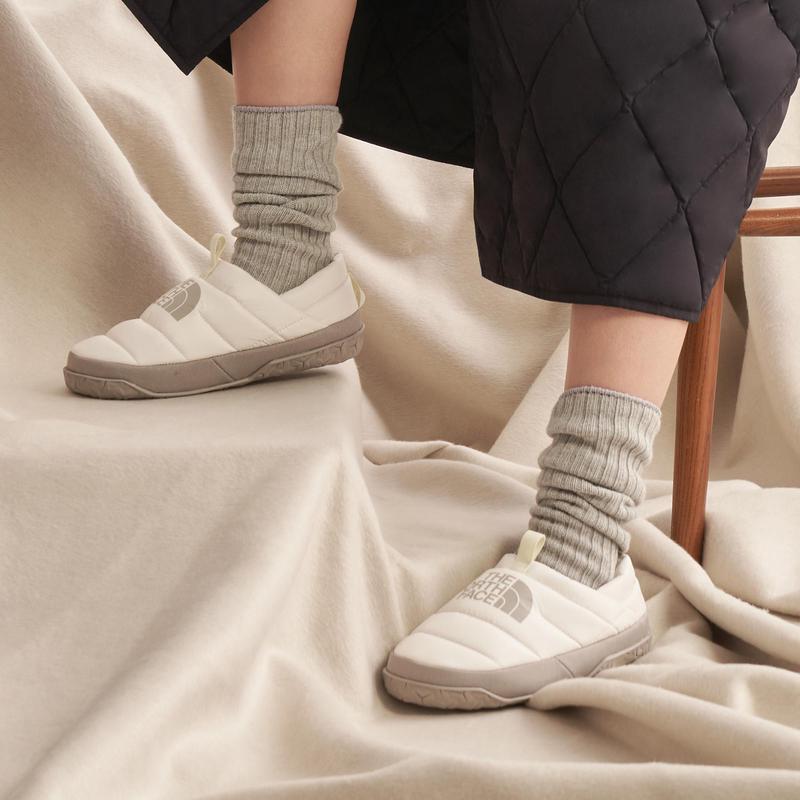 THE NORTH FACE北面女士拖鞋轻便柔软舒适易穿脱白色平底