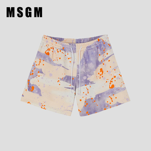 MSGM泼墨扎染休闲短裤