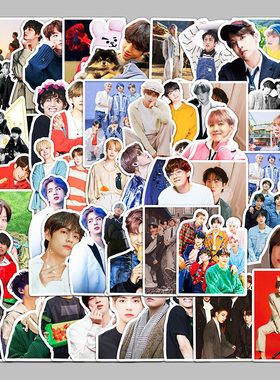 100张明星周边韩团BTS贴纸ins韩系高颜值手账iPad装饰小贴画