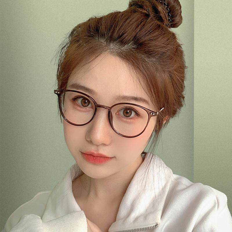 韩式文艺小清新女小圆近视眼镜成品有素颜显韩版潮框架度数可配平