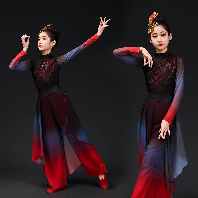 韩式儿童剑舞王行舞蹈服装九州同象汉服女童爵士舞风中国扇子舞演