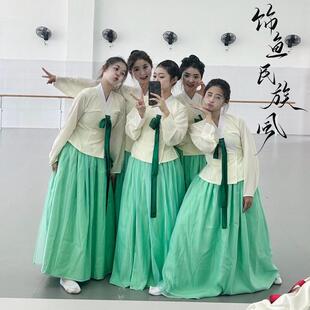 日本新款延吉朝鲜舞蹈演出服装学生艺考练功服成人表演服装舞蹈班