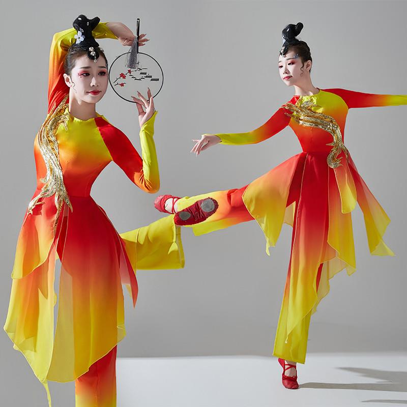韩式新款服演出服女2026大秧歌中国风舞蹈打鼓服装打腰鼓队广场舞