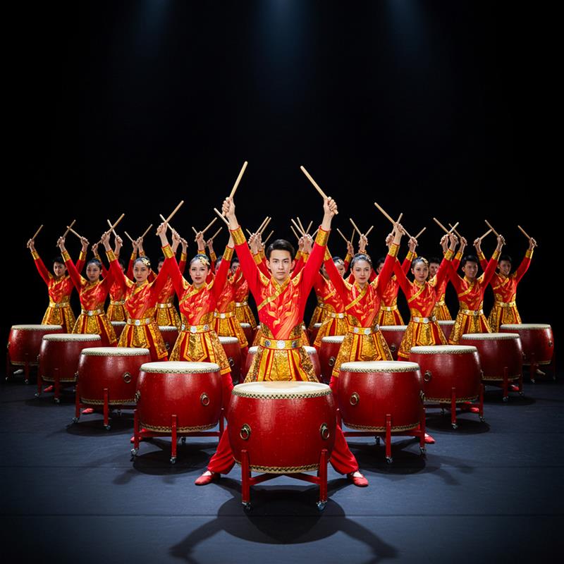 韩式打鼓舞蹈服装开场舞舞龙锣鼓成人鼓舞中国风大鼓表演腰鼓喜庆