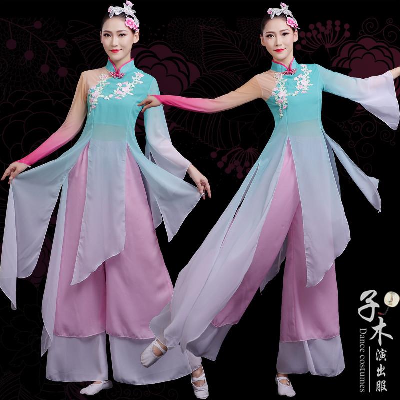 韩式舞蹈古典舞服装中国风独舞飘逸演出服伞舞扇子舞秧歌服女新款