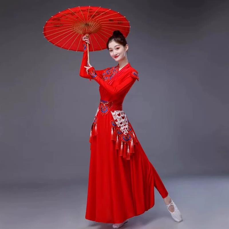 韩式2025新款打鼓服舞龙舞蹈演出服民族男女风喜庆中国腰鼓水鼓醒