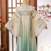 小女孩唐装 可拆卸2025新儿童服装 汉王朝 薄长短袖 女孩汉王朝夏季