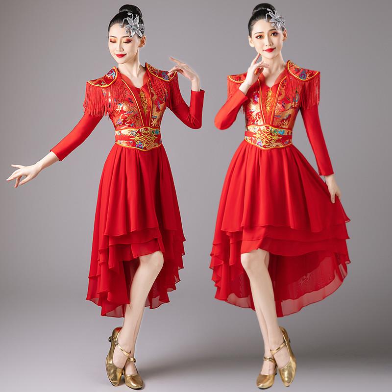 韩式喜庆现代舞蹈服装女中国服演出服舞水腰鼓锣鼓鼓舞成人打鼓风