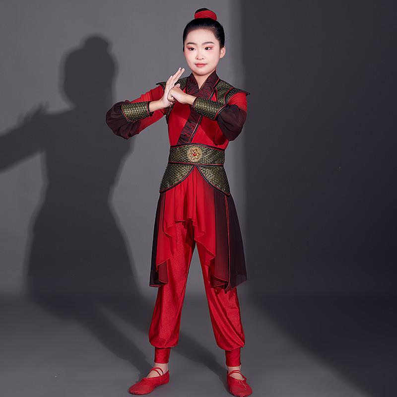 韩式飘逸鼓演出服女儿童中国风水古典舞舞蹈服装打鼓秧歌腰鼓服表
