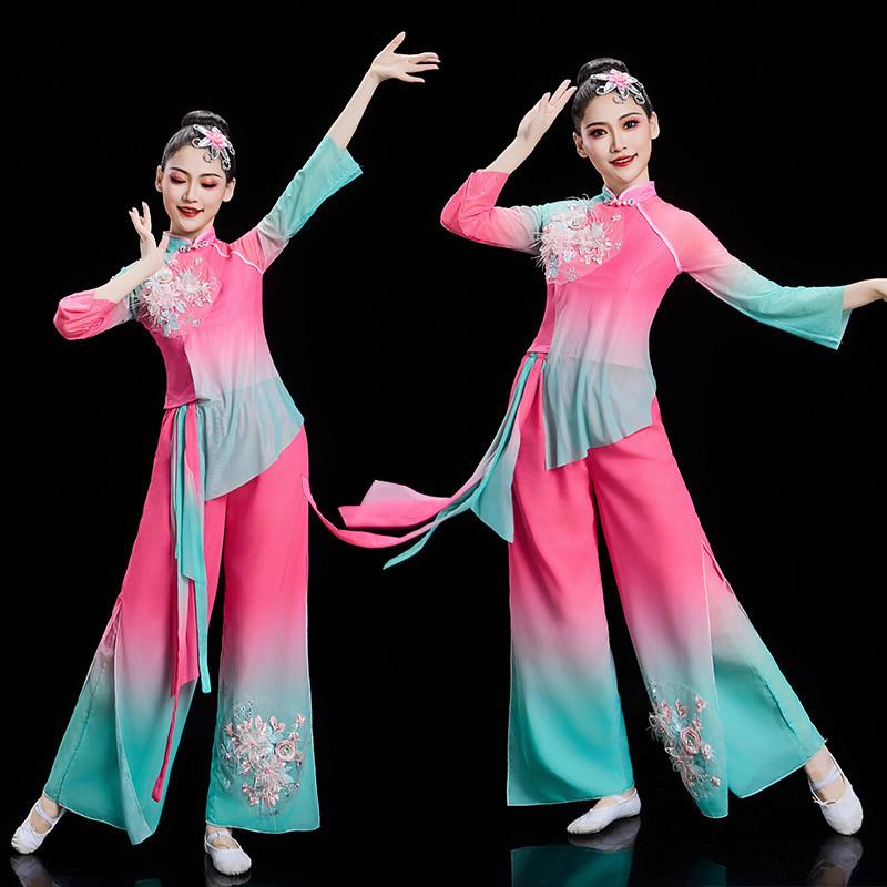 秧歌服女2025新款时尚女士现代秧歌舞演出服装古典胶州伞舞舞蹈服