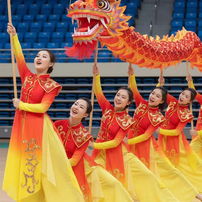 韩式2026新款男女鼓舞打鼓套装成人舞龙中国风喜庆演出腰鼓服装