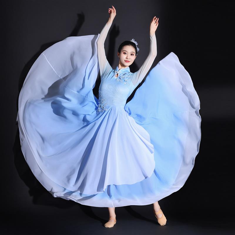 韩式开场舞大摆裙演出服合唱里的广场装舞台大型灯火服古典舞中国