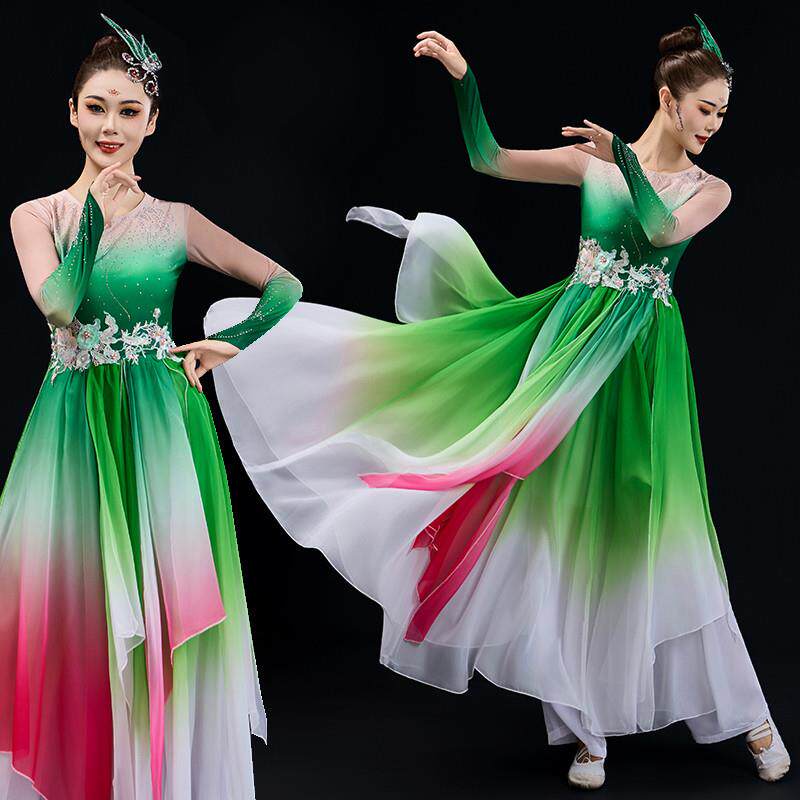韩式茉莉花古典舞演出服女秧歌艺考套装胶州舞蹈服装飘逸服广场舞