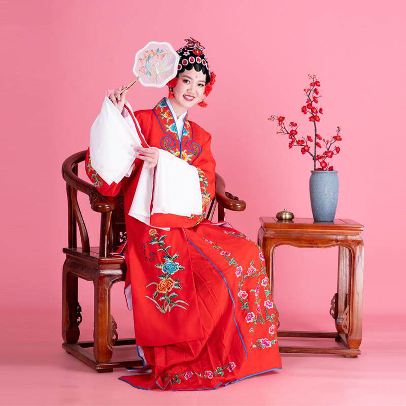 韩式戏服装头饰戏服水袖古装越剧新款演出女戏曲京剧小旦戏剧衣服