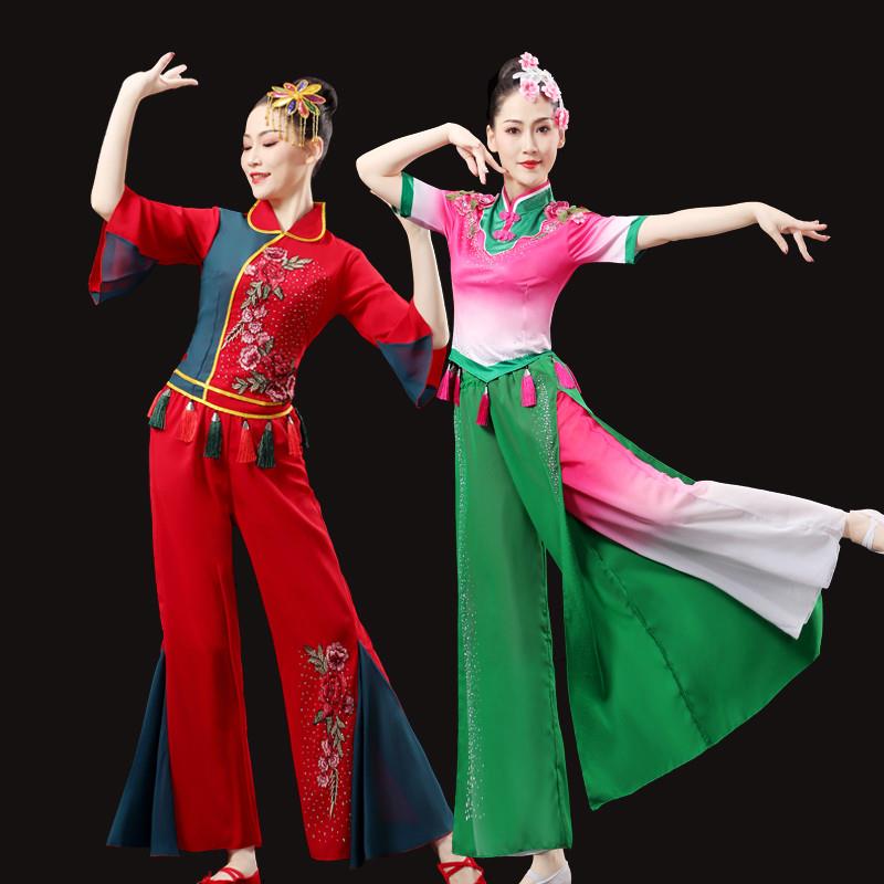 韩式秧歌秧歌演出服扇子小个子新款手绢东北服秧歌胶州套装广场舞