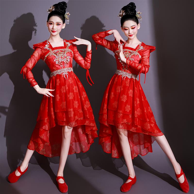 韩式舞套打风服演出服女中国鼓现代锣鼓腰鼓水鼓开场喜蹈服装成人