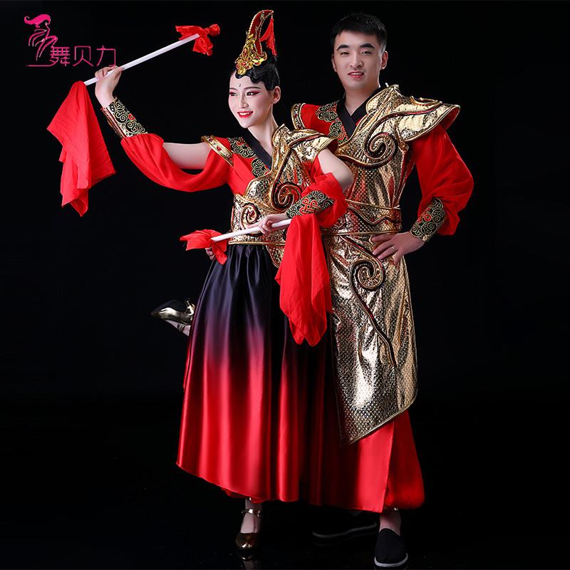 韩式大气新款腰鼓演出服打演出服水鼓演出服装中国风威风锣鼓现代