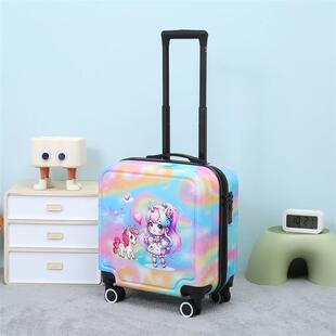 箱18寸女童可爱登机箱拖箱 20寸儿童行李箱男女卡通拉杆箱可骑密码