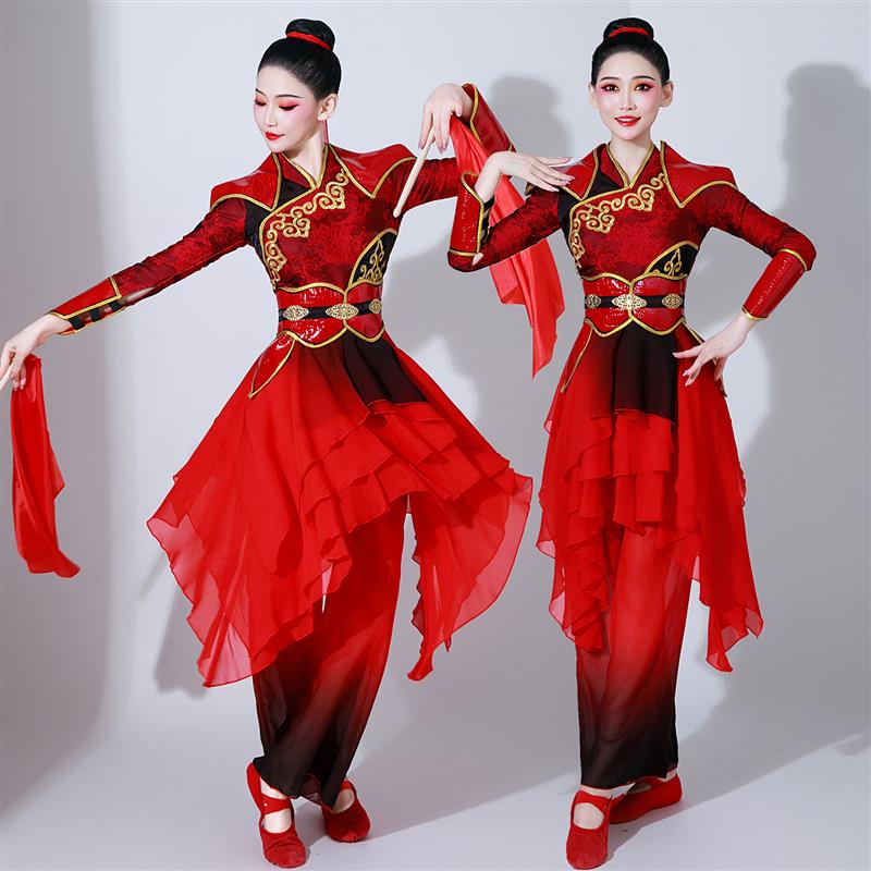 韩式服打鼓腰鼓女民族服装风舞蹈服锣鼓演出服水鼓扇子舞秧歌中国
