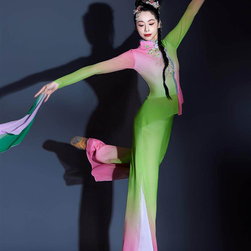 胶州秧歌服演出服女2025新款手绢舞扇子伞舞蹈服装古典广场舞套装