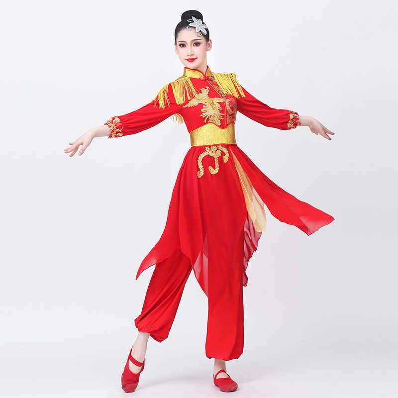 韩式打鼓服装演出女新款腰鼓锣鼓鼓服开场舞服威风服装中国指挥演