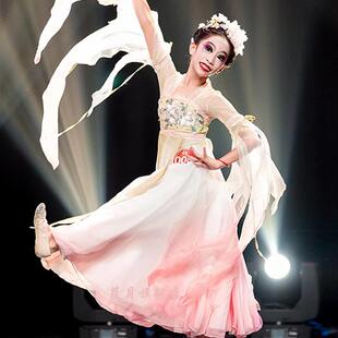 春和景明舞蹈服汉服古典舞演出服背篓桃花道具儿童汉唐古风表演服