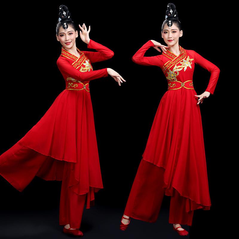 韩式打鼓中国演出服腰鼓喜庆服风服舞蹈锣鼓现代水鼓舞秧歌服装女