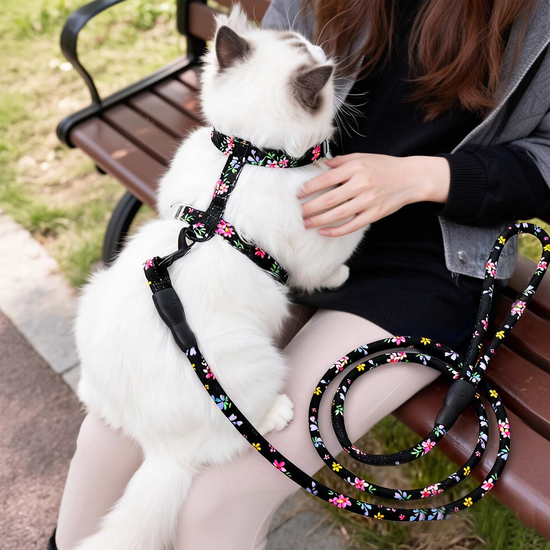 猫牵引绳可调节日式和风宠物工字绳带防跑防挣脱猫咪外出遛猫神器,宠物/宠物食品及用品,猫牵引绳,淘宝优惠券,粉丝福利购,淘宝优惠卷