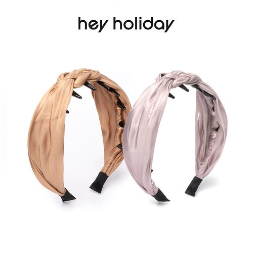 hey holiday海岛缎交叉打结发箍增高颅顶显脸小大齿防滑光泽感