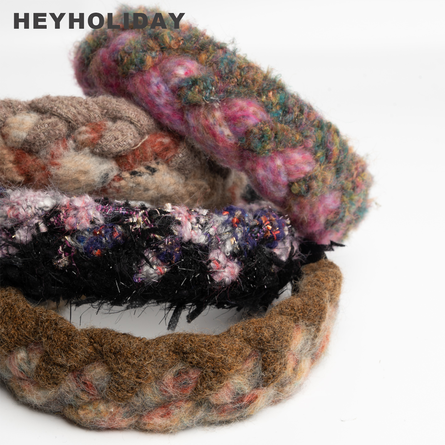 hey holiday秋冬五股辫发箍气质百搭少女发饰甜美简约编织发箍