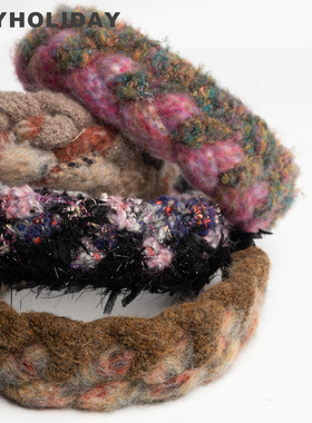 hey holiday秋冬五股辫发箍气质百搭少女发饰甜美简约编织发箍