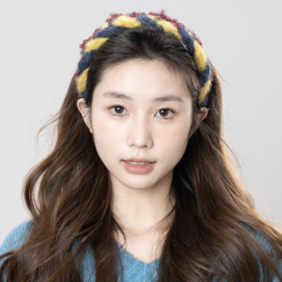 秋冬毛线四股辫发箍简约甜美少女网红气质针织百搭复古编织宽边
