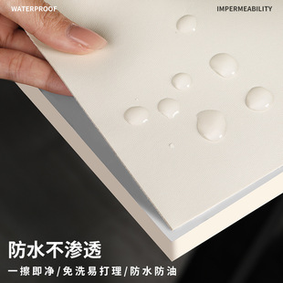 桌布防水防油免洗防烫轻奢高级感长方形ins风皮纯色简约 2025新款
