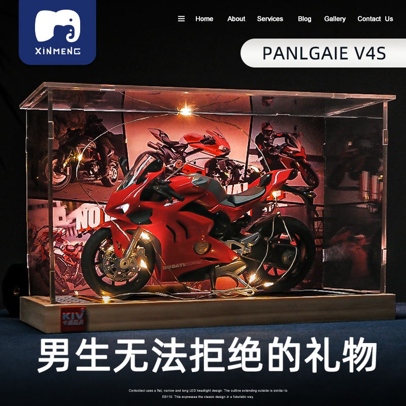 杜卡迪V4S摩托车模型手办摆件