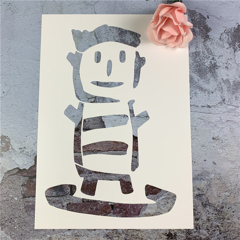 男孩 黑板漆手绘diy镂空模板街头喷漆卡通喷绘图案遮蔽板涂色工具