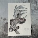 金鱼锦鲤 吉祥动物画画神器镂印镂空模板涂鸦DIY街头喷漆拓印墙绘