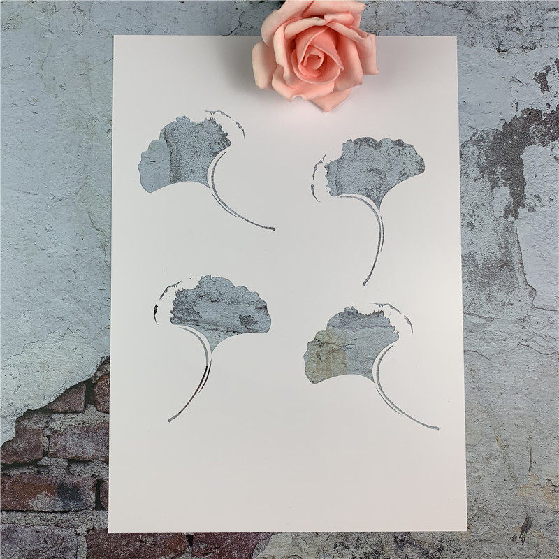 银杏叶 植物系列画画神器涂鸦工具DIY镂空画画模板墙绘手绘遮蔽板