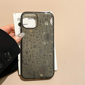 宏界 14pro防摔保护套 13pro创意15pro硅胶16女款 新中式 高级感黑色百福图适用苹果17promax手机壳iphone15新款