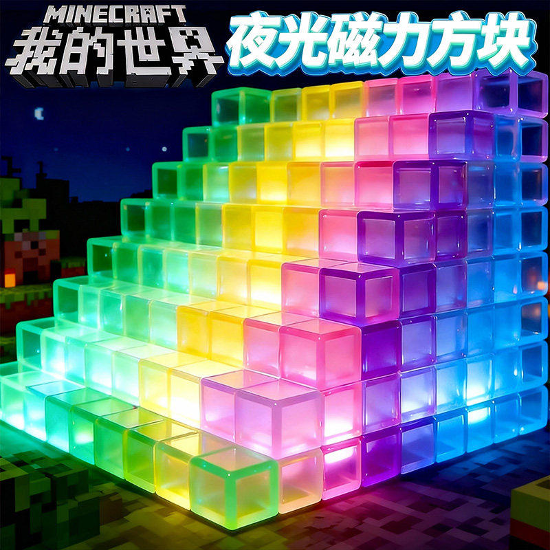 我的世界磁力方块夜光全套正版男孩拼图儿童益智拼装磁吸积木玩具,玩具/童车/益智/积木/模型,过家家玩具,淘宝优惠券,粉丝福利购,淘宝优惠卷
