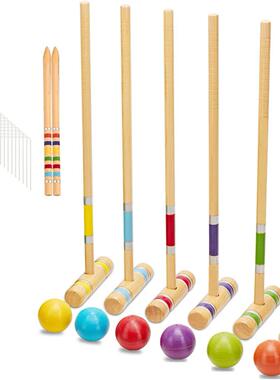 croquet kit Six Player Set Stakes - Lawn Backyard Game槌球