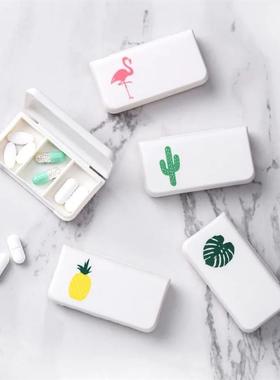 3 Grids Mini Pill Case Plastic Travel Medicine Box Cute Smal